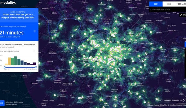 Visualising the impact of new mobility scenarios