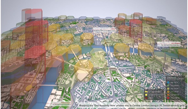 Mapping Protest in 3D with Twitter Data