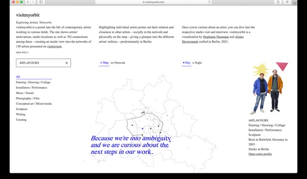 Visitmyorbit - Exploring Artists’ Networks