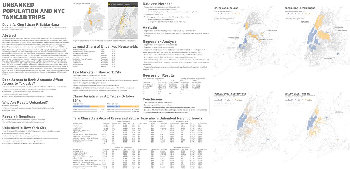 Access to Taxicabs for Unbanked Households: An Exploratory Analysis in New York City