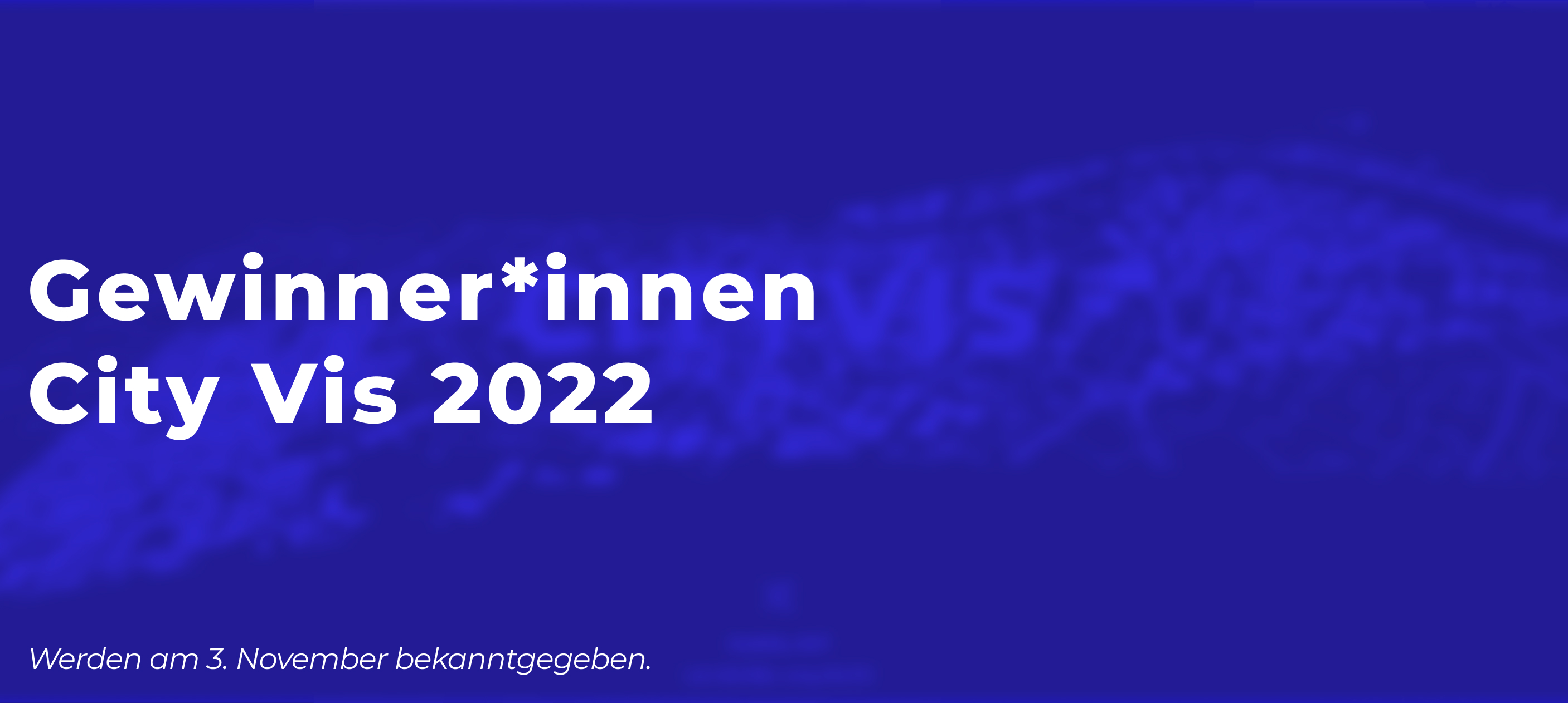 Gewinner*innen des CityVis Wettbewerbs 2022